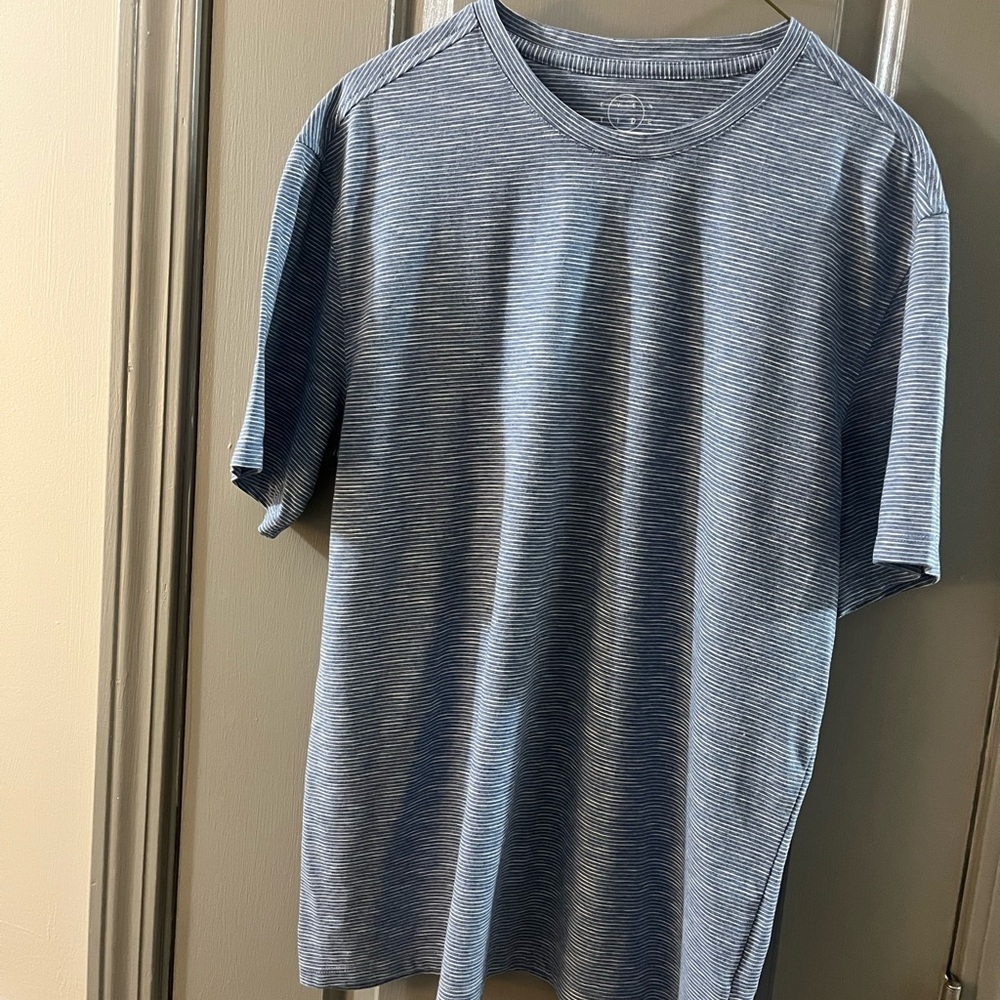 Even Tide Large Men's Blue Striped Shirt